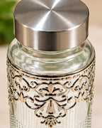 Close view of the stainless steel screw lid and the German Silver shoulder collar