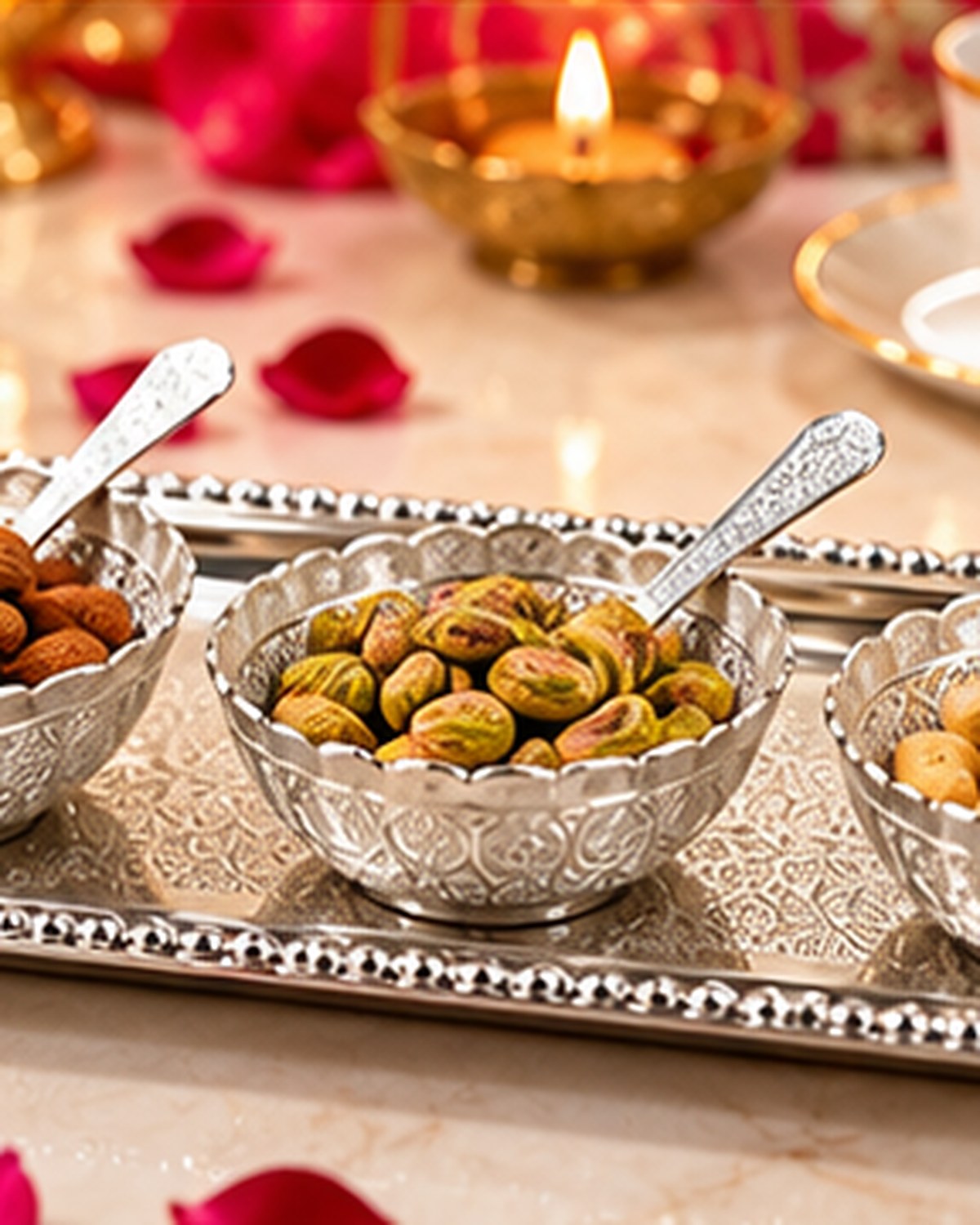 Dry Fruit Bowl Set with Tray — 7 Piece