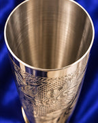 Inside the goblet bowl, plain and unengraved