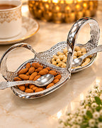 Twin Bowl Set, German Silver — 6.5 Inch