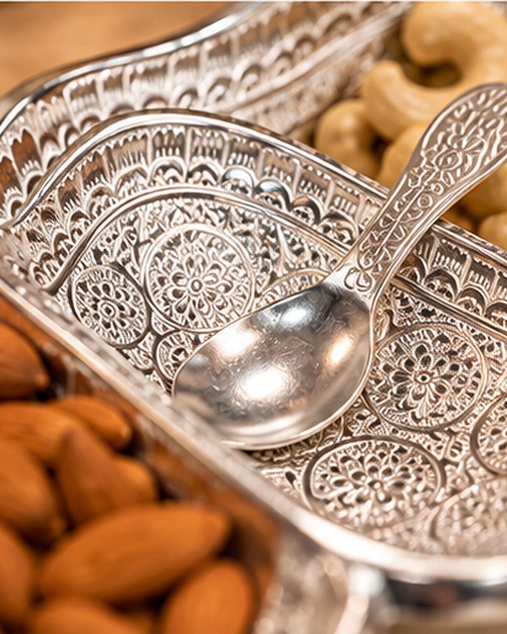 Twin Bowl Set, German Silver — 6.5 Inch