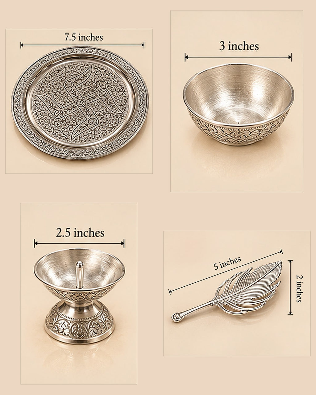 Aarti Thali Set — 5 Piece