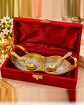 Twin Bowl Set, Gold Polish — 6.5 Inch